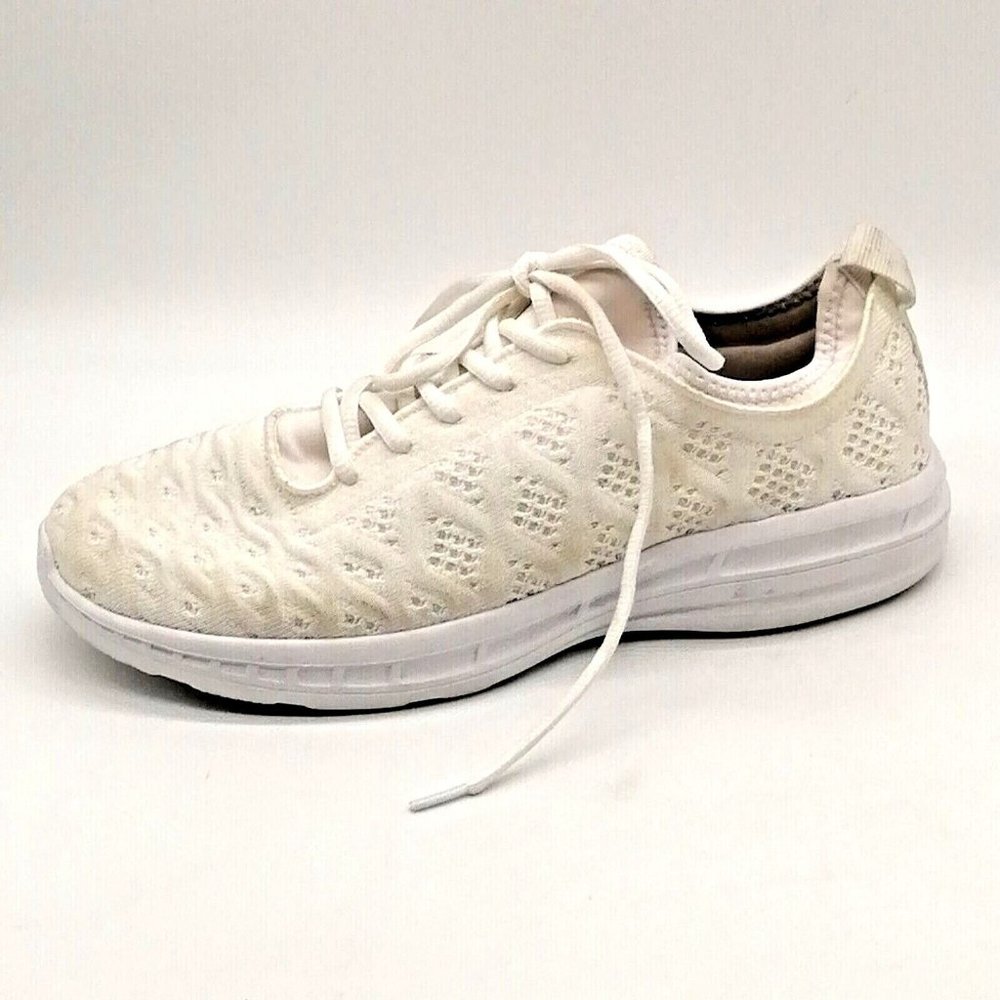 Joomra Womens Sneaker White Lace Up Front Cushioned Insole‎ Flat Heel EUR 43
